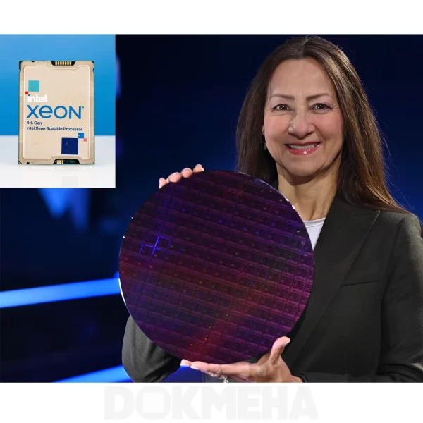 پردازنده های مقیاس پذیر نسل چهارم اینتل ۴th Gen) Intel Xeon Scalable Processors) - کیس ورک استیشن DOKMEHA W30000 Intel Xeon Scalable 4th Gen - ویفر این نسل در دستان خانم Sandra Rivera