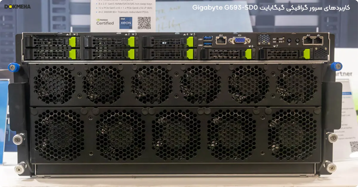کاربردهای سرور گرافیکی گیگابایت Gigabyte G593-SD0 5U DP H100 8-GPU