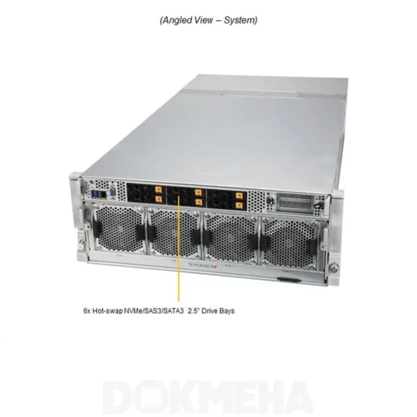 نمای بالا سرور گرافیکیGPU Super Server SYS-420GP-TNAR+ SXM4 A100