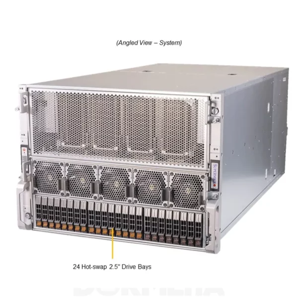 نمای جلو و جایگاه حافظه دخیره سازی سرور گرافیکی سوپرمیکرو SuperMicro A+ AS -8125GS-TNHR GPU Server