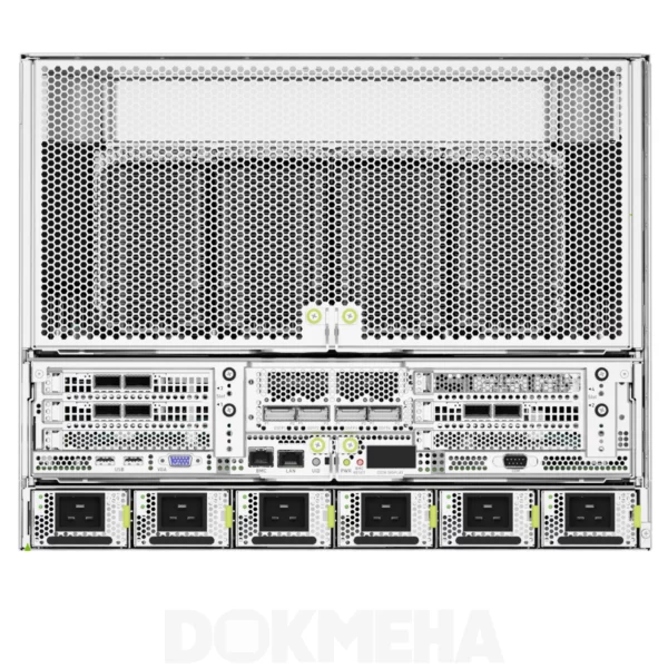 نمای پشت سرور گرافیکی NVIDIA DGX H100 8-GPU