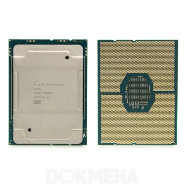 پردازنده های اینتل کیس ورک استیشن DOKMEHA W12000 Ai GPUs Intel Xeon 2th Gen نمای پشت و جلوی پردازنده Intel Xeon Scalable Gold 6266 Processor