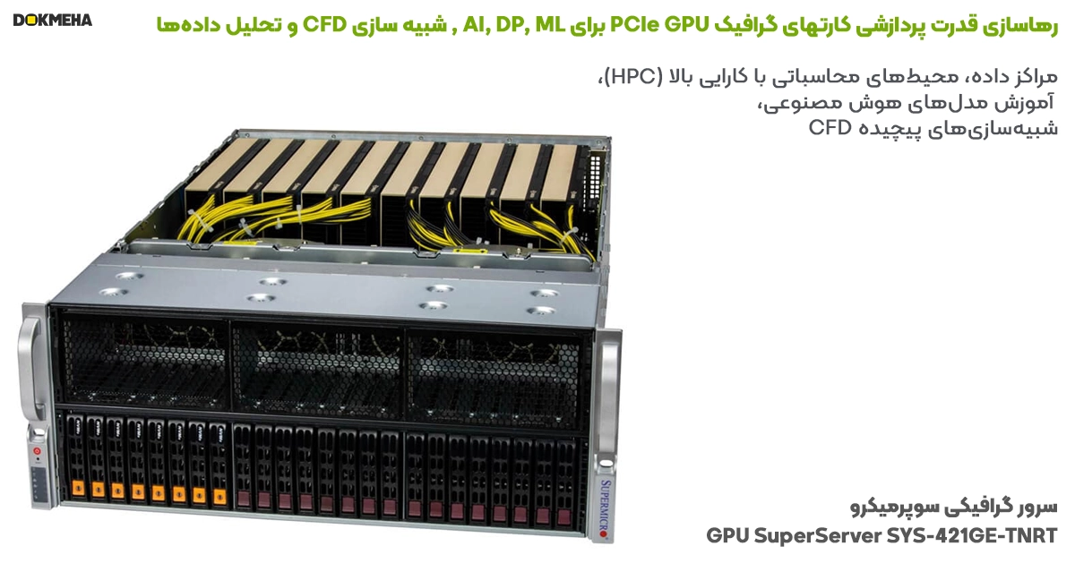 سرور گرافیکی سوپرمیکروGPU SuperServer SYS-421GE-TNRT