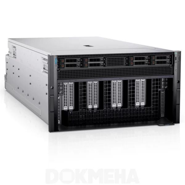 سرور گرافیکی دل Dell PowerEdge XE9680 Rack Server از نمای کنار و روبرو